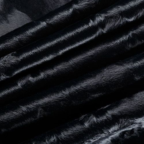 Мех искусственный 037-05804 черный однотонный