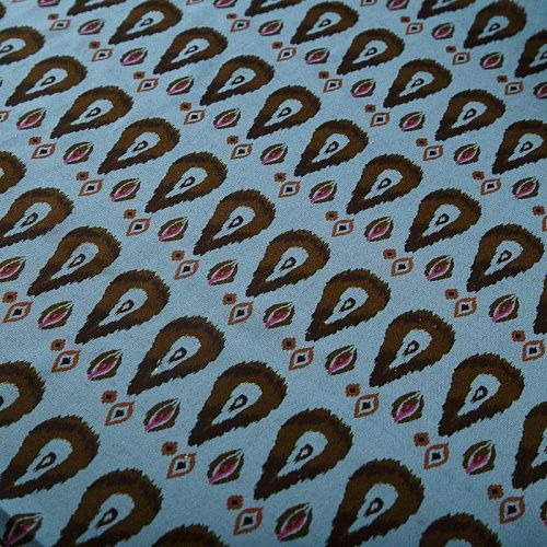 Лен 035-18345 голубой принтованный