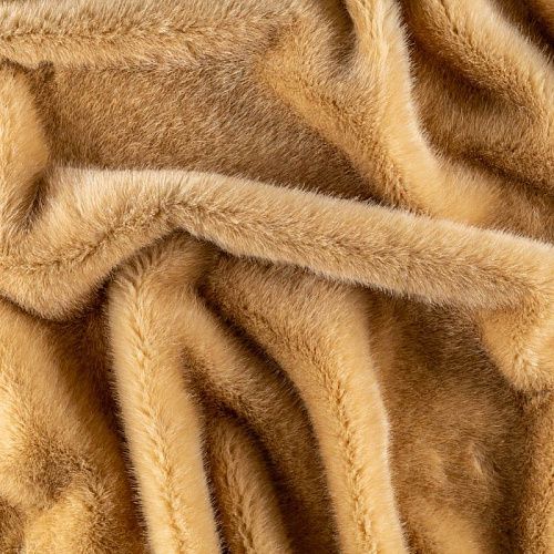 Мех искусственный К36-256 кэмел однотонный