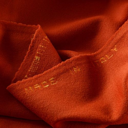 Ткань пальтовая 040-05190 темно-мандариновый однотонный