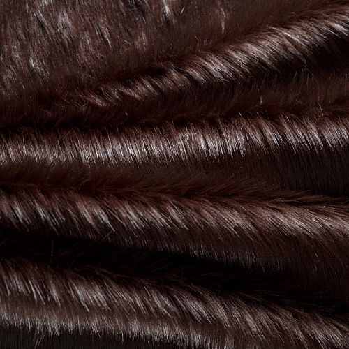 Мех искусственный 037-08806 коричневый однотонный