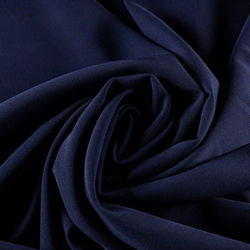 Креп К25-707 темно-синий однотонный
