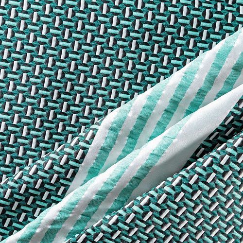 Жаккард 017-03032 бело-зеленый