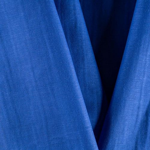 Хлопок-вуаль К28-598 синий однотонный