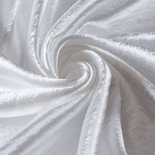 Креп-сатин крэш 001-13648 белый однотонный