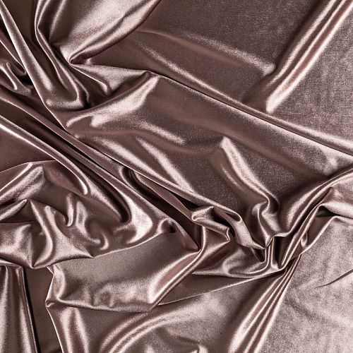 Бархат-лайкра К33-765 какао однотонный
