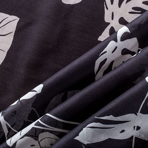 Батист 003-00889 черный принтованный