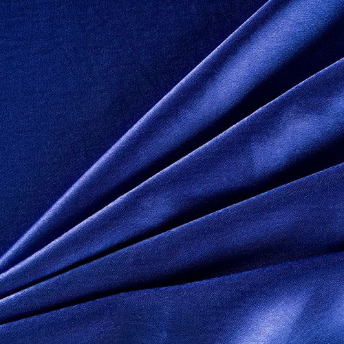 Креп-сатин К33-921 васильковый однотонный