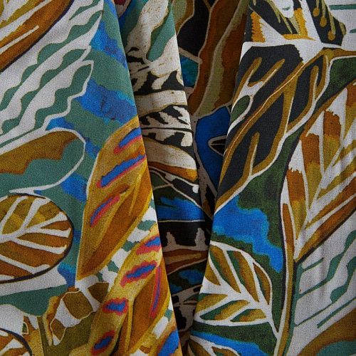 Штапель 069-16197 мятно-бирюзовый мультиколор