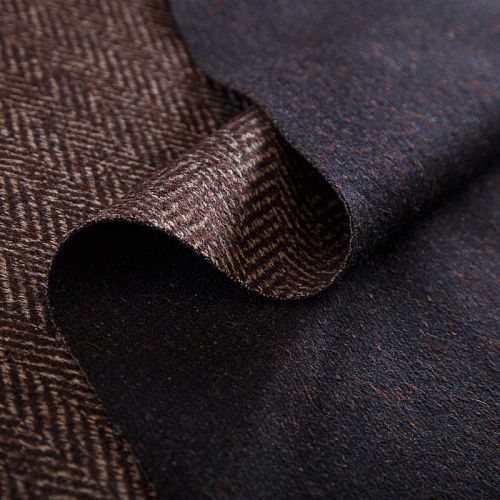 Ткань пальтовая Versace 040-16114 бежево-коричневый