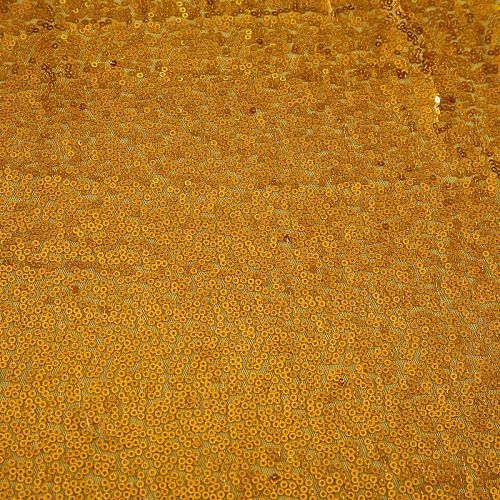 Пайетки на сетке 055-19012 шафрановый