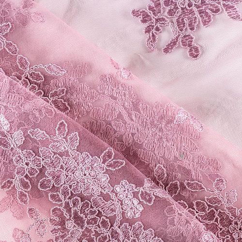 Гипюр К12-168 розовый антик