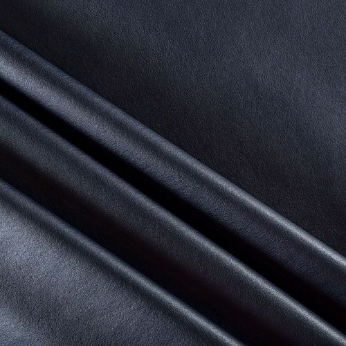 Экокожа на флисе К21-864 темно-синий однотонный