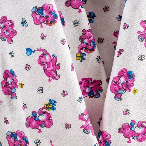 Фланель К11-123 белый принтованный