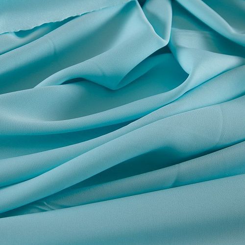 Креп 026-18697 морской зеленый однотонный