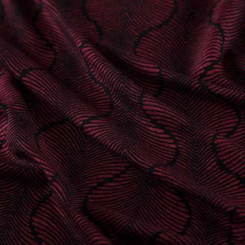 Трикотаж 056-16321 карминный принтованный