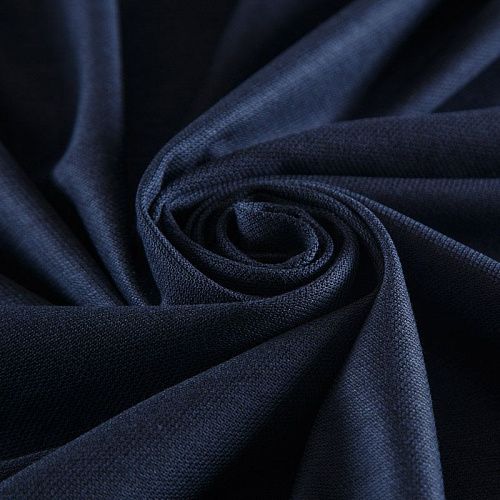 Трикотаж пике 056-17061 темно-синий однотонный