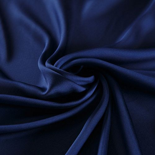 Шифон шелковый 068-17145 сапфировый однотонный