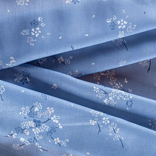 Батист 003-01592 голубой принтованный