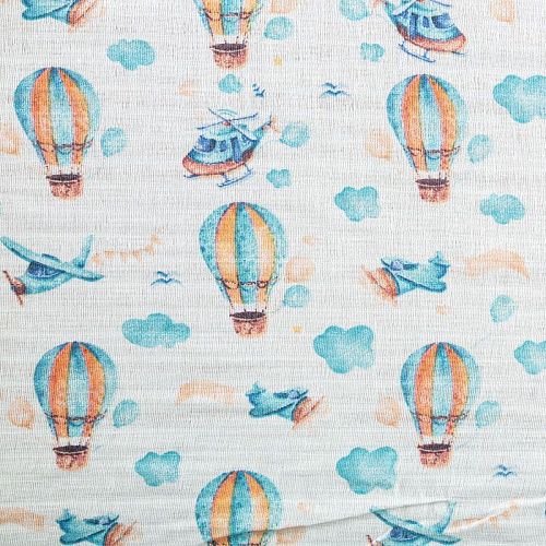 Муслин 063-03494 белый принтованный