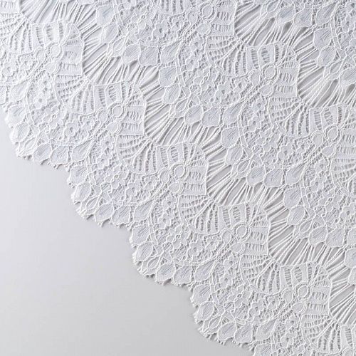 Кружево 1120-341-031-0063 белый однотонный