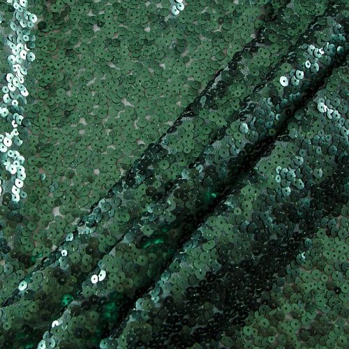 Пайетки на сетке 055-12707 бутылочный зеленый