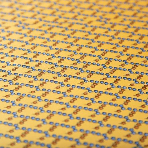 Твил-шелк натуральный купон (крой) 064-19897 желтый принтованный