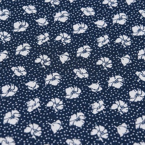 Вискоза 009-11694 темно-синий принтованный