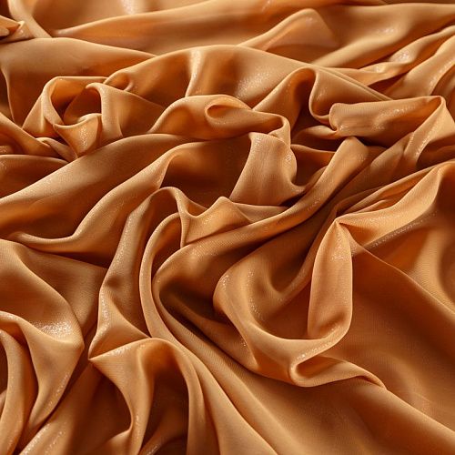 Шифон с напылением 068-09771 ореховая паста однотонный