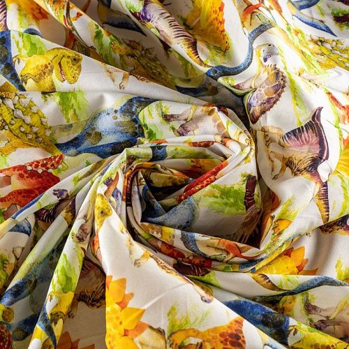 Хлопок К28-777 белый принтованный