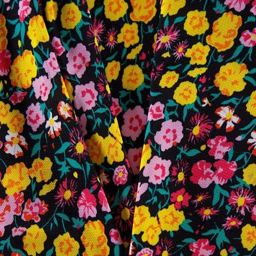 Трикотаж 056-12359 черный принтованный