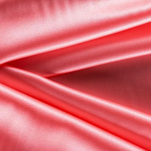 Шелк натуральный К15-1242 розово-коралловый однотонный