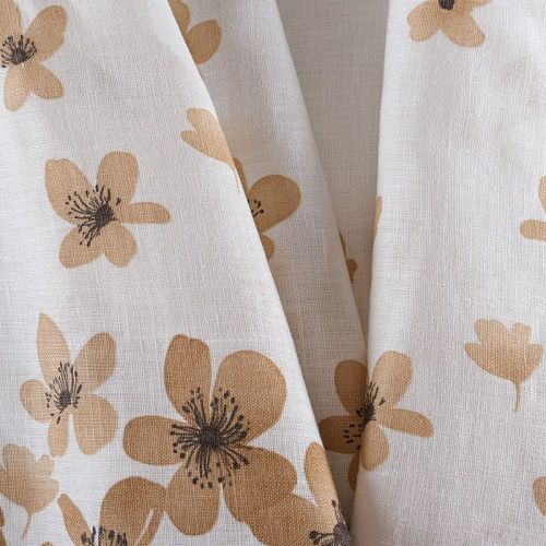 Лен натуральный 035-11765 белый принтованный