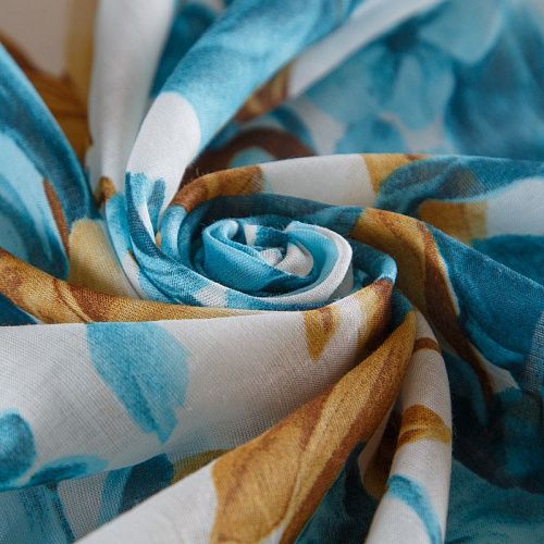 Батист Zimmermann 003-16286 бело-голубой принтованный