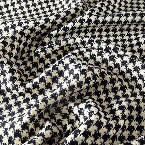 Твид шерстяной 052-20228 молочно-черный