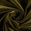 Бархат К32-379 зеленый хаки однотонный