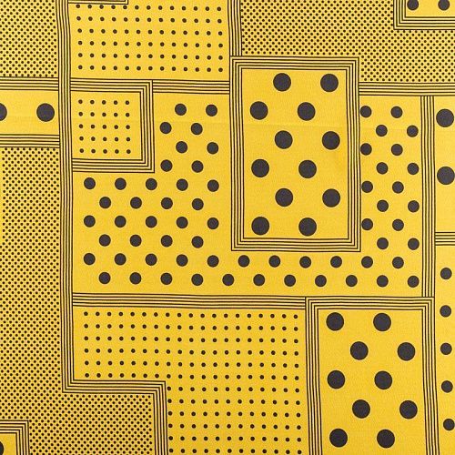 Креп-шифон 027-01415 желтый принтованный