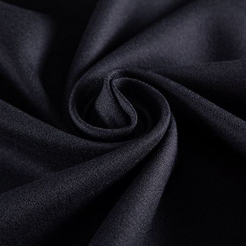 Креп дублированный Versace 026-20385 черный однотонный