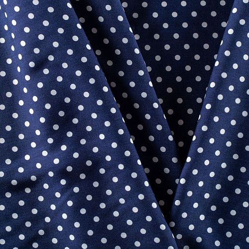 Штапель 069-01473 темно-синий принтованный