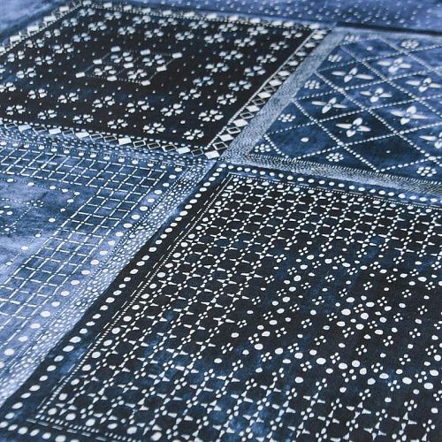 Батист 003-12224 синий принтованный