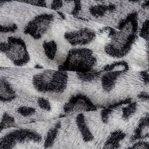 Мех искусственный К26-515 серый принтованный