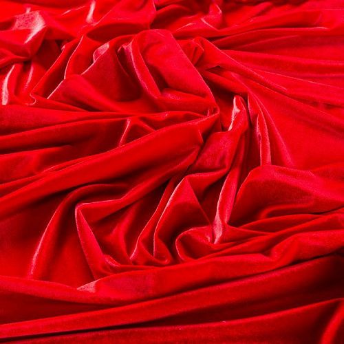 Бархат 002-02012 красный однотонный
