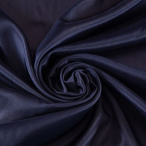 Перл шифон 068-19390 чернильно-синий однотонный