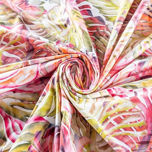 Лайкра 005-01246 белый принтованный