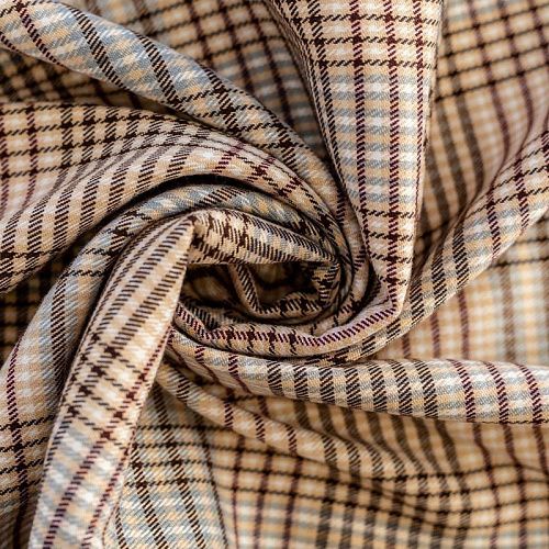 Ткань костюмная К33-399 молочный принтованный