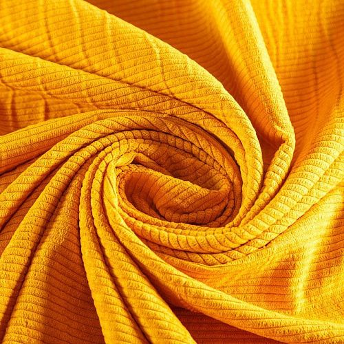 Вельвет 008-05628 шафрановый однотонный