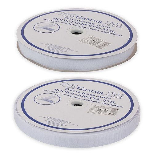 Липучка Gamma 25 мм LG-25-001 белый