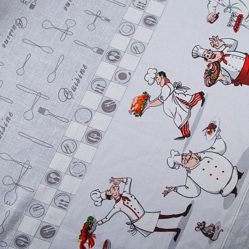 Рогожка 048-13895 светло-серый принтованный