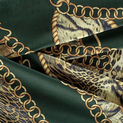 Вискоза "Лоренцо" 036-01524 хвойный зеленый принтованный