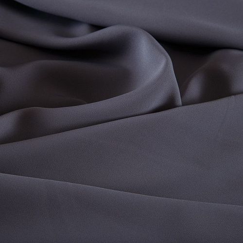 Креп 026-18684 серый однотонный